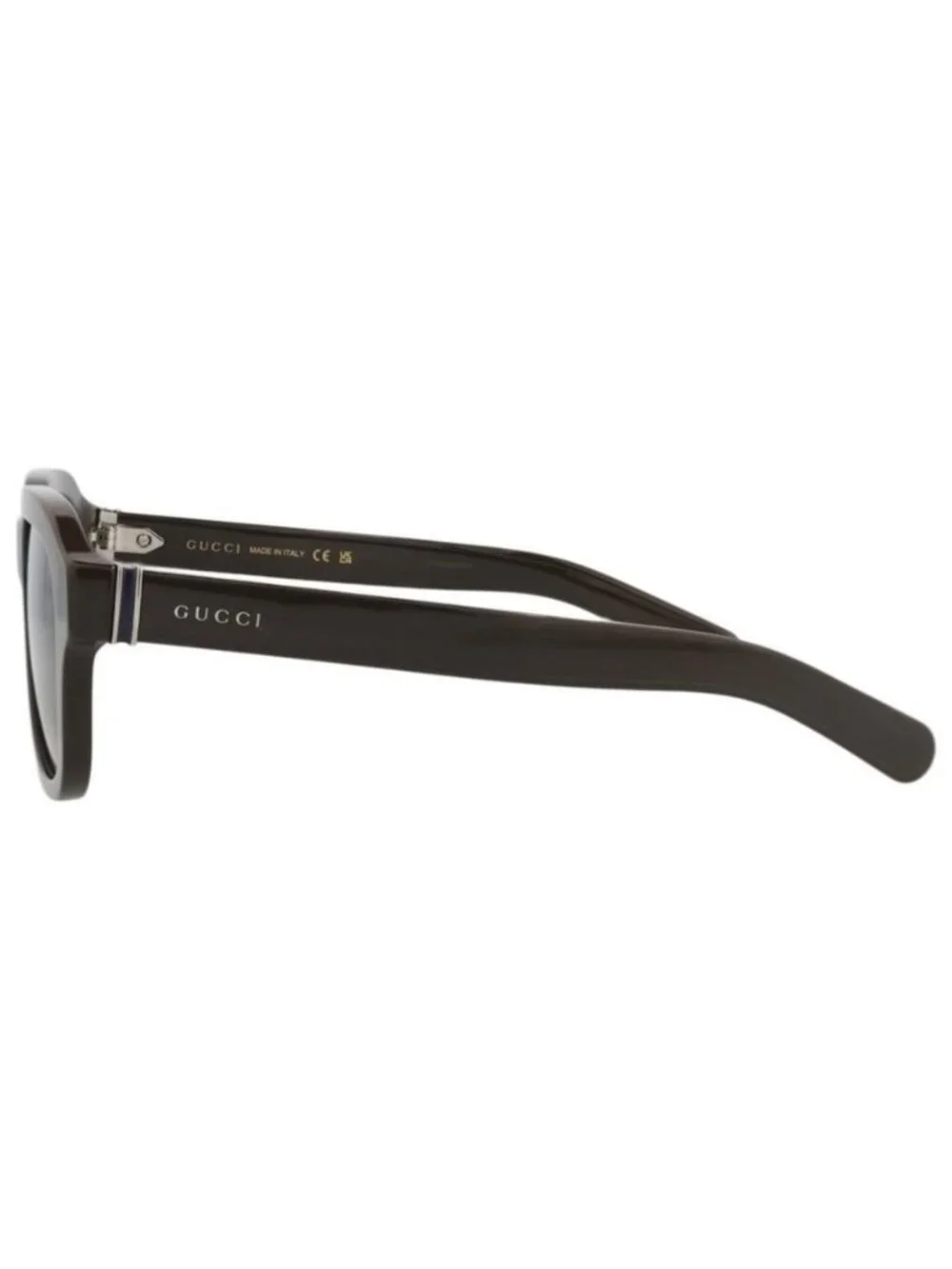 New Gucci Mens Square/Rectangle Brown Brown Green Fashion Designer Sunglasses